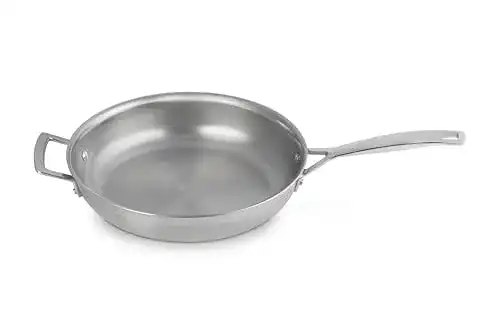 Edelstahlpfanne Le Creuset Unbeschichtete Bratpfanne mit Gegengriff