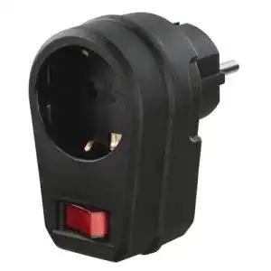 Zwischenstecker mit Schalter von Hama – Schutzkontakt Steckdosenadapter
