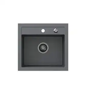Küchenspüle VBChome Granitspüle 50 x 47 cm Grau