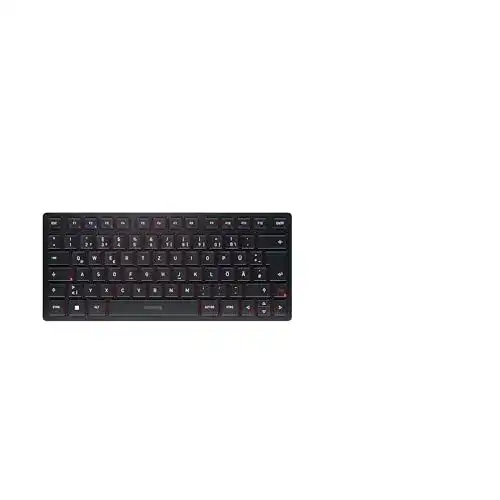 Cherry KW 9200 Mini Tastatur für mehrere Geräte, QWERTZ, Schwarz