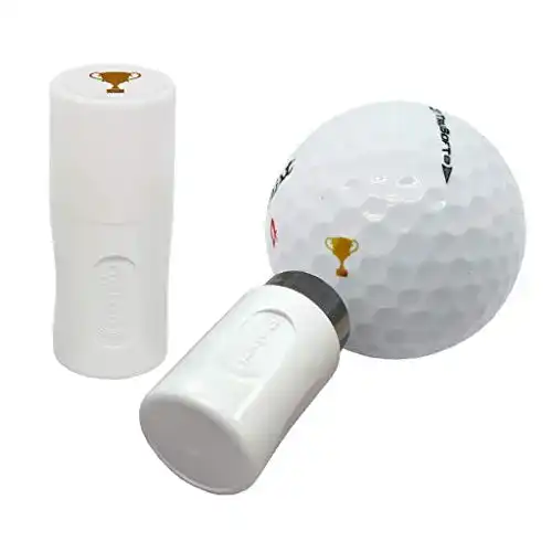 Golfballstempel Asbri Golf Pokal Design mit Siegersymbol