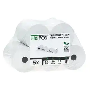 Thermopapier Heigroup HeiPOS – 5 Kassenrollen 57 mm x 10 m