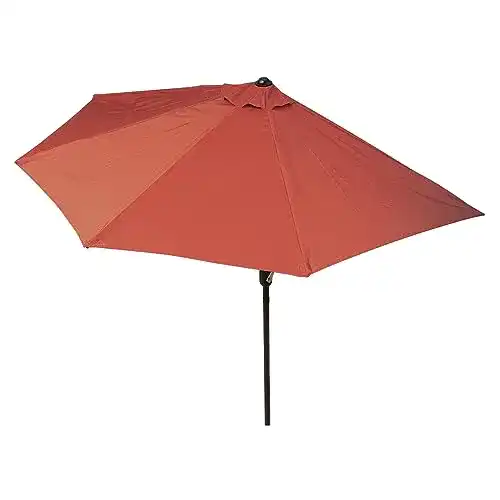 Halber Sonnenschirm Easymaxx halbrund 270 x 140 x 235 cm für Balkon und Terrasse