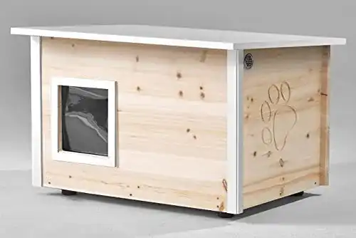 Katzenhaus für den Außenbereich aus Fichtenholz