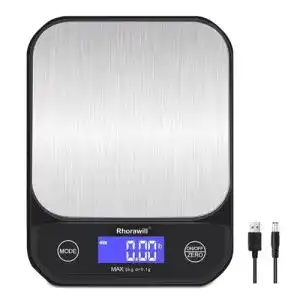Küchenwaage USB Rhorawill Kaffeewaage mit digitalem Aufladen und 5kg Kapazität