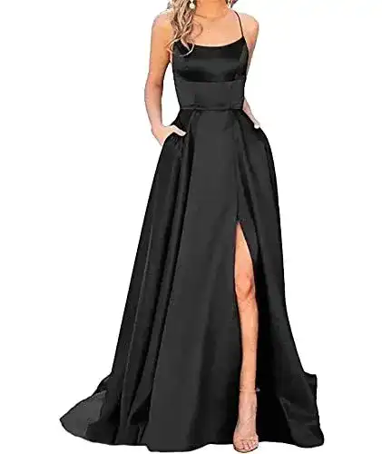 Satin Kleid für Damen von HAHAEMMA – Elegante lange Ballkleider