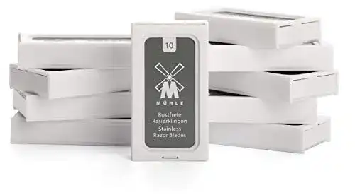 Mühle Rasierhobel-Klingen 10er Pack aus rostfreiem Stahl