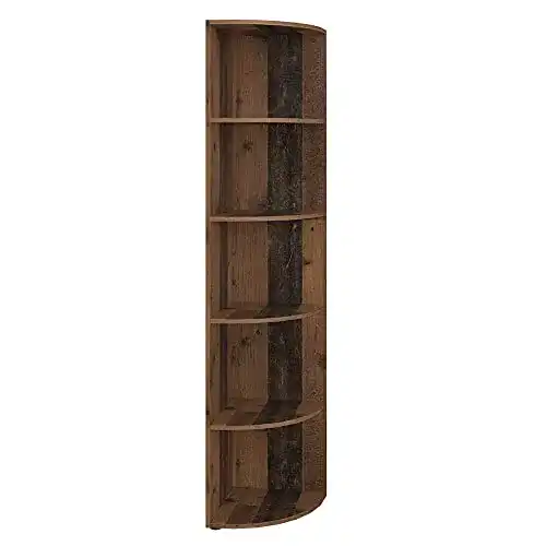Eckschrank Vicco Eckregal Ecki, Bücherregal, Antikholz, 40 x 180 cm