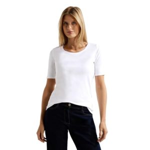 Cecil Damen T-Shirt Lena in Weiß (White 10000), Größe S