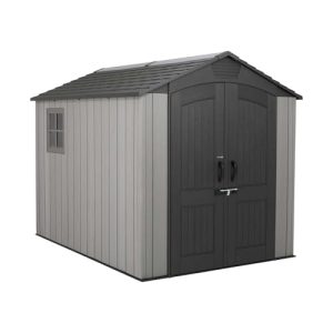 Gerätehaus aus Kunststoff von Lifetime – Modell Luna mit Bodenplatte