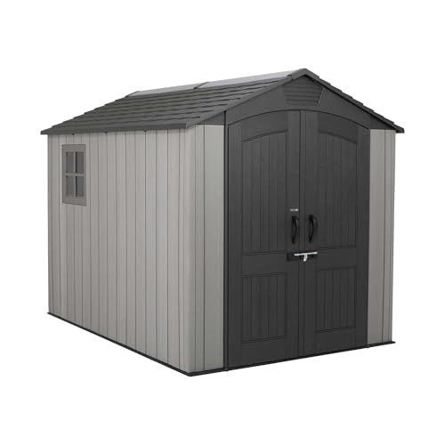 Gerätehaus aus Kunststoff von Lifetime – Modell Luna mit Bodenplatte