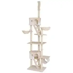 Kratzbaum Lionto XXL deckenhoch für Katzen mit Sisal und Plüsch