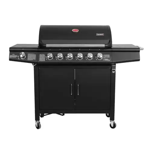 Gastrogrill Taino Red 6+1 mit Edelstahl-Brenner und Seitenkocher