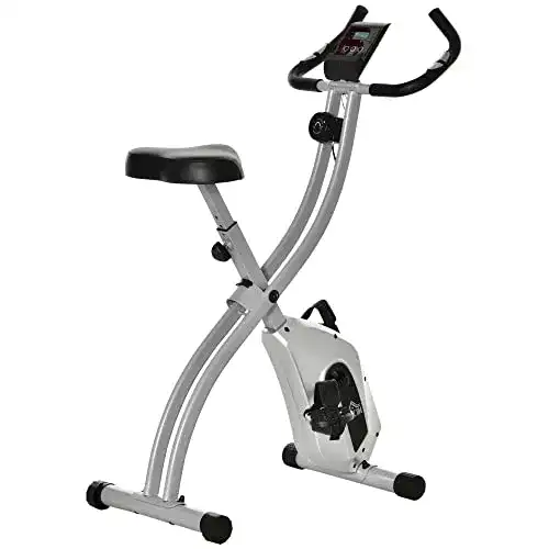 HOMCOM Heimtrainer X-Bike Kompakter Fitnesstrainer mit Klappfunktion