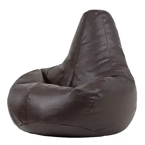 Sitzsack Bean Bag Bazaar Recliner aus Kunstleder in Braun für Gamer