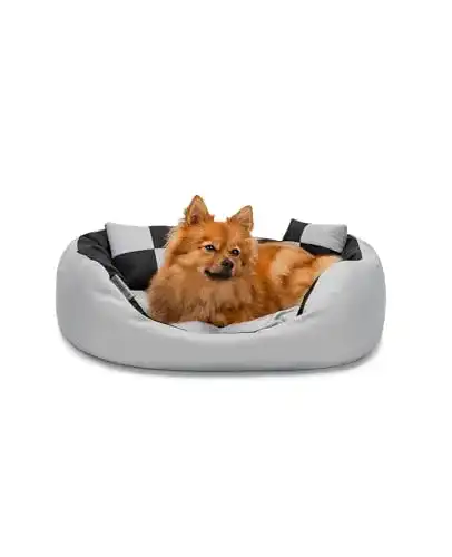 Hundesofa Lionto 4-in-1 Hundebett mit Wendekissen und Zierkissen