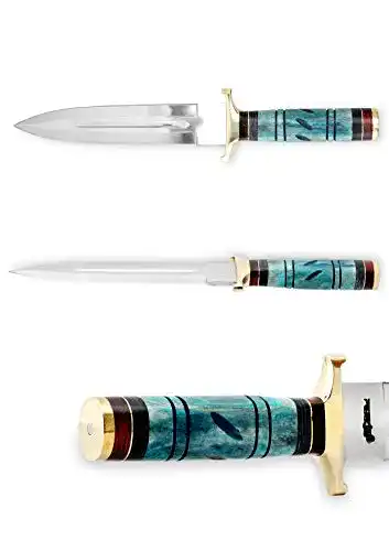 Perkin Jagdmesser mit Lederscheide und feststehender Klinge