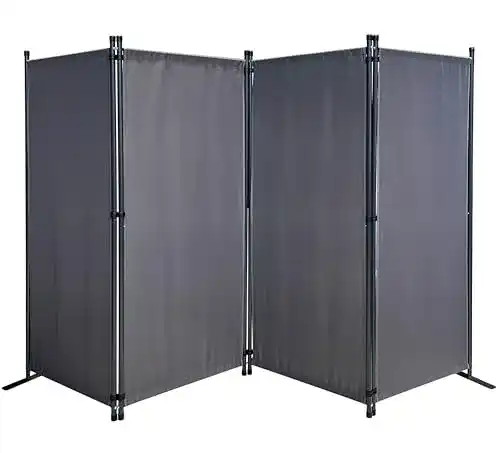 Paravent Quick Star 4-teilig 165 x 220 cm aus Stoff als Raumteiler