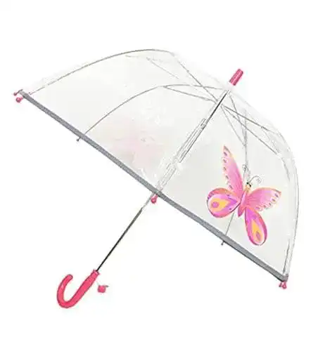 Kinder-Regenschirm Smati mit transparentem Design und fluoreszierender Kante
