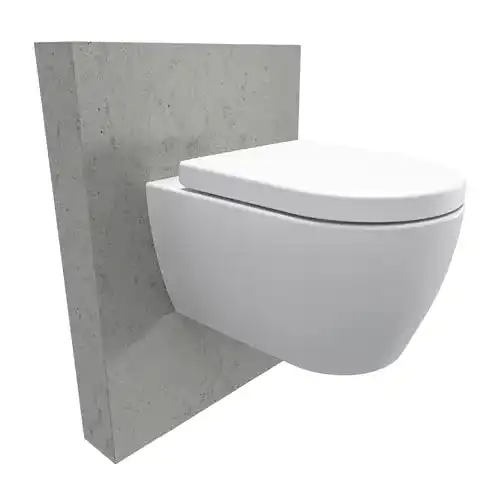 Wand-WC Bernstein NT2038 spülrandlos in Weiß für Gäste-WCs