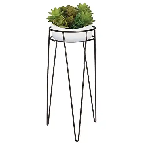 Blumenständer mDesign Midcentury Pflanzenständer für verschiedene Pflanzen
