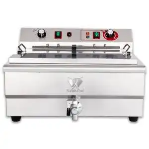 Doppelfritteuse Beeketal BWF-301P für Gastronomie mit Kaltzonen-Technologie