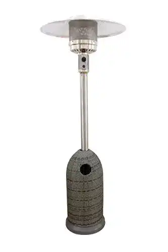 Heizpilz Activa Brolly Rattan 13 kW Heizstrahler in Grau, 220 cm
