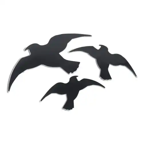 Vogelschutz Aufkleber Windhager Vogel Silhouetten 3 Stück schwarz