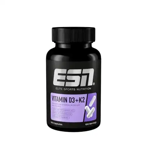 Vitamin D3 und K2 ESN Vitamin D3+K2, 120 Kapseln
