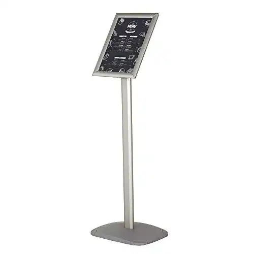Infoständer für DIN A4 Plakate in Silber