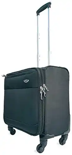 Pilotenkoffer mit Laptopfach und 4 Rollen für Reisen und Büro