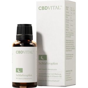 Einschlaftropfen mit Melatonin und Hanfsamenextrakt von CBDVITAL