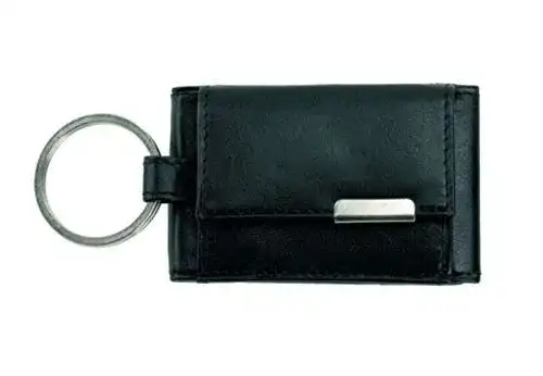 Mini Geldbörse Alassio aus Nappaleder in Schwarz