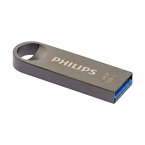 USB-Stick Philips Moon Edition 64 GB mit Schlüsselanhänger und USB 3.1
