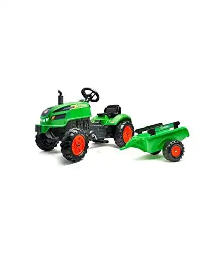 Trettraktor mit Anhänger Falk 2048AB X Tractor grün