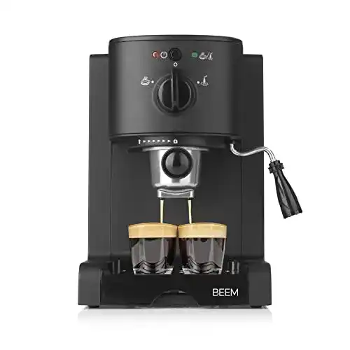 Beem Kaffeemaschine Espresso Perfect Siebträgermaschine mit 20 Bar Druck