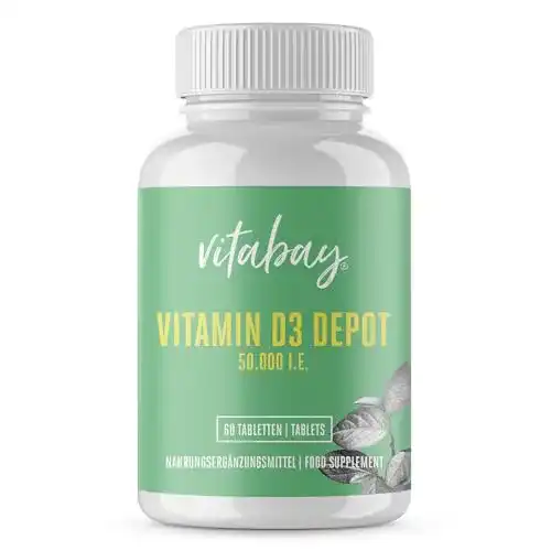 Vitamin D3 Depot 50000 I.E. von Vitabay Hochdosiertes Vitamin D