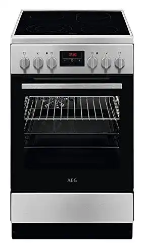 Standherd 50 cm AEG CCB544COBM mit Glaskeramik-Kochfeld