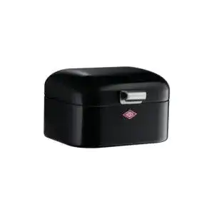 Wesco Mini Grandy Brotkasten schwarz aus Stahlblech mit Lüftungslöchern