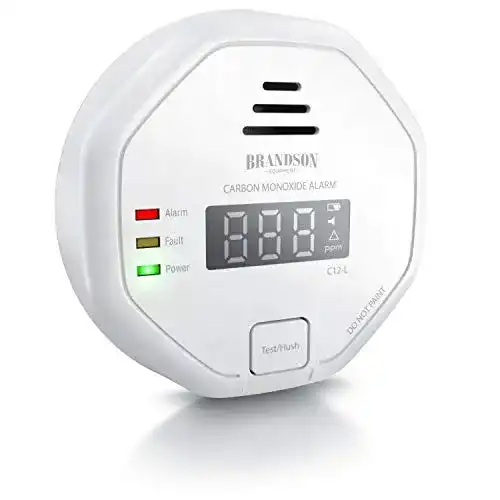 Kohlenmonoxidmelder Brandson CO Alarm mit LCD Display und 85 dB Alarm
