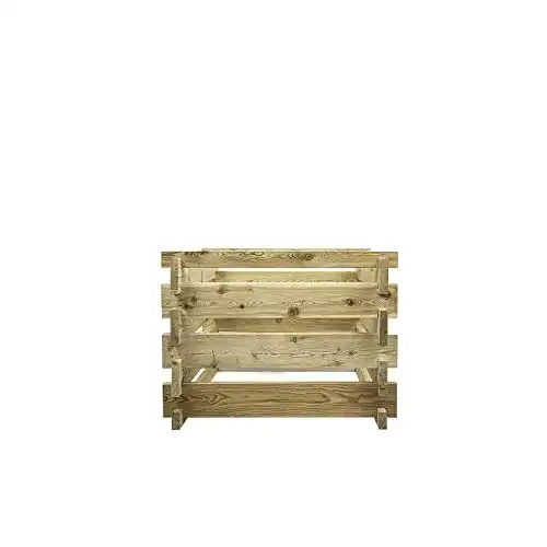 Gartenwelt Riegelsberger Holzkomposter aus Lärche 80x80xH60 cm