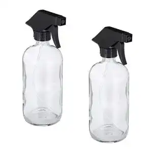 Glassprühflaschen Relaxdays, 2er Set, 500 ml, nachfüllbar, Glas