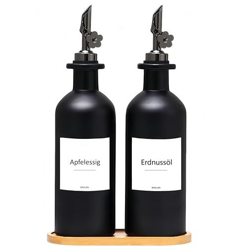 Ölspender Set Bikalan mit 2 Essig- und Ölflaschen, 500ml