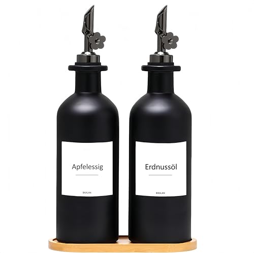 Ölspender Set Bikalan mit 2 Essig- und Ölflaschen, 500ml