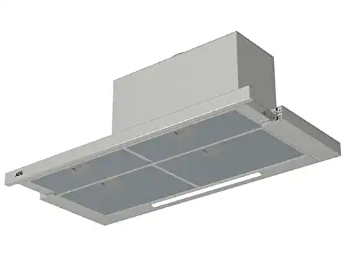 Flachschirmhaube 90 cm AEG DPE5960M mit LED-Beleuchtung und Edelstahlgehäuse