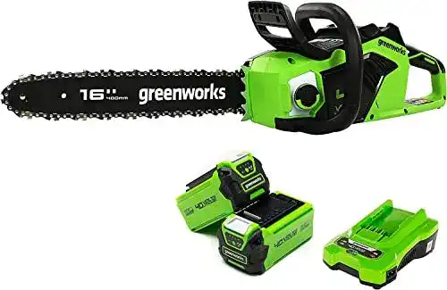 Kettensäge Greenworks GD40CS18K2X mit 40 cm Schnittlänge und Akku