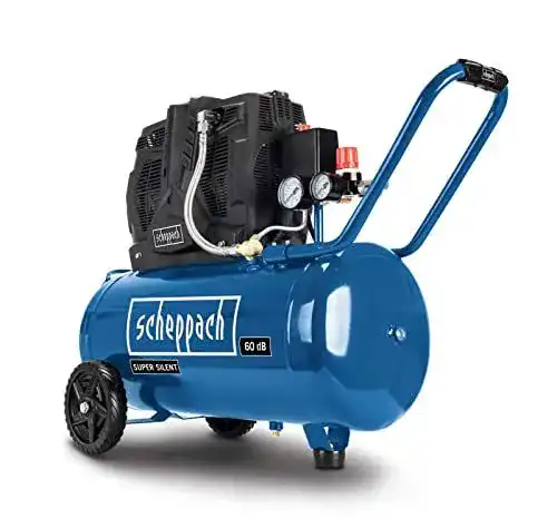 Scheppach HC51Si Kompressor – Leiser Doppelzylinder mit 50 Liter Kessel