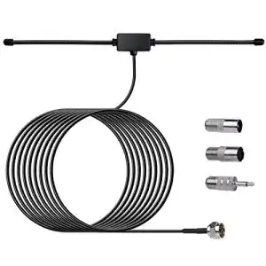 Nelawya FM DAB Radio Antenne 75 Ohm Dipolantenne mit F-Typ Stecker