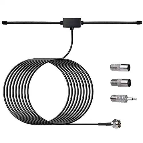 Nelawya FM DAB Radio Antenne 75 Ohm Dipolantenne mit F-Typ Stecker
