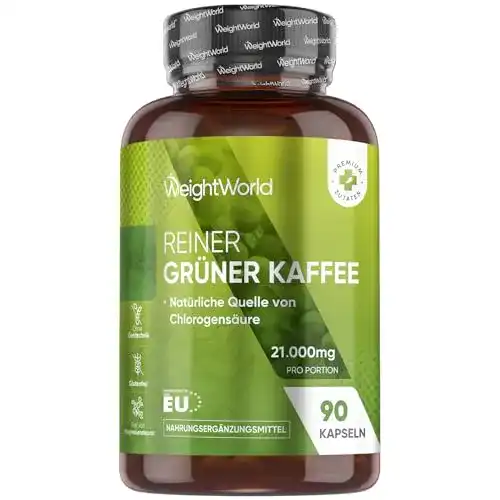 Grüner Kaffee Extrakt von WeightWorld mit 21.000mg pro Kapsel